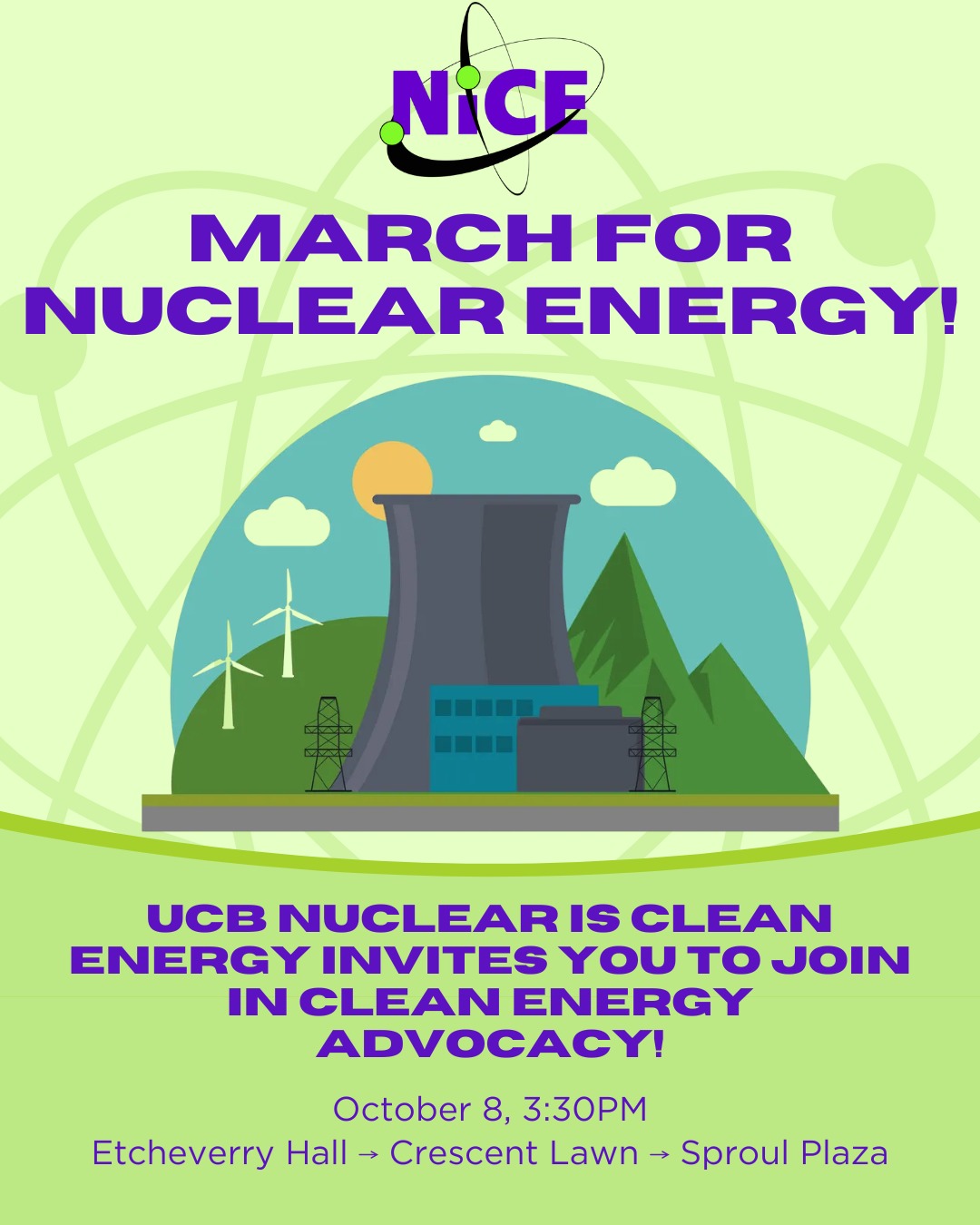colorful poster for the nuclear march